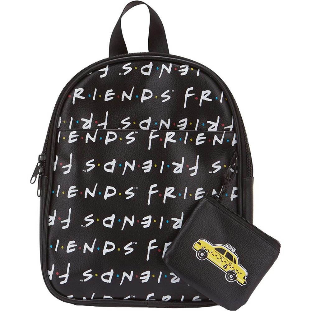 Leather Backpack with Coin Purse - Friends, 10.5''